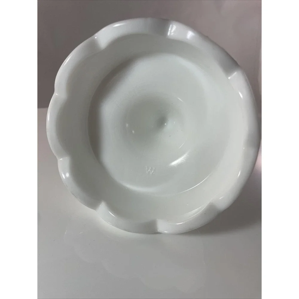 Vintage Westmoreland Milk Glass Candlestick‎ MCM Paneled Grapes Vines - Single